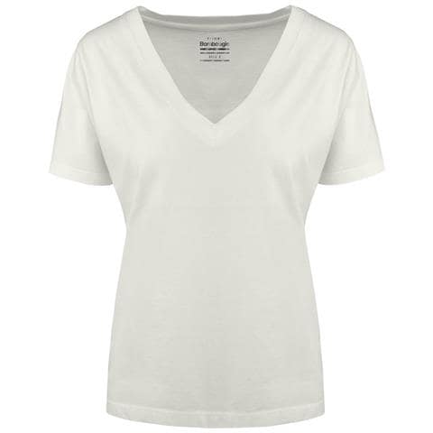 T-shirt Con Scollo A V In Cotone Organicco Donna - Ice Sage It 42 - Foto 1