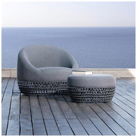 Atreides - Pouf Da Esterno In Alluminio E Corda - Foto 2