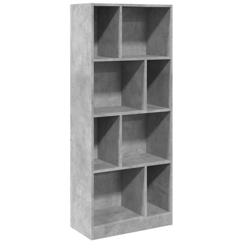 Libreria Grigio Cemento 57x28,5x141 Cm In Legno Multistrato - Foto 2
