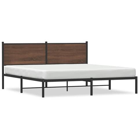 Giroletto senza Materaso in Metallo Rovere Marrone 180x200 cm - Foto 1