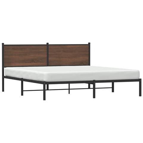 Giroletto senza Materaso in Metallo Rovere Marrone 180x200 cm - Foto 10