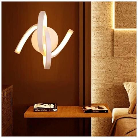 Applique Lampada Interno Moderna Parete Muro Spirale 15w Luce Calda St-005 - Foto 2