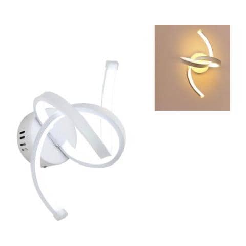 Applique Lampada Interno Moderna Parete Muro Spirale 15w Luce Calda St-005 - Foto 1