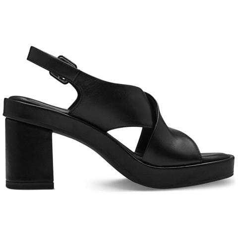 Black Casual Open Sandals Sandali Pelle Scarpe Donna Nero Eu 37, 1-28049-42 001 - Foto 3