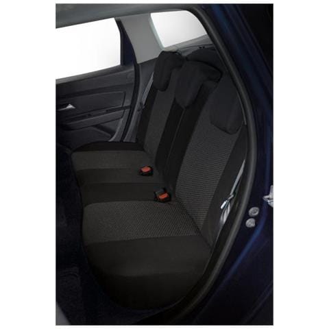 Serie Completa Coprisedili Fast&smart Tg. Grande Tess. Misto Cotone Antracite/nero - Foto 3