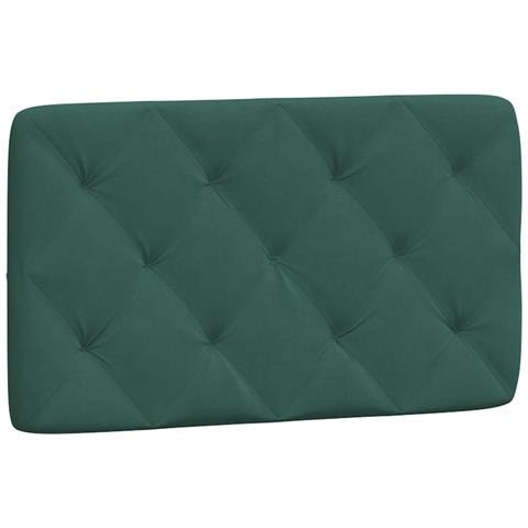 Cuscino Testiera Verde Scuro 80 Cm In Velluto - Foto 2