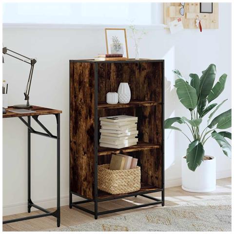 Libreria Rovere Fumo 60x35x107,5 Cm In Legno Multistrato - Foto 3