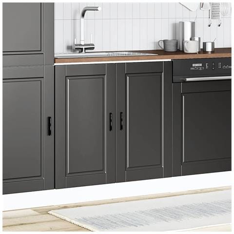 Mobile Base Lavello Porto Nero 80x46x81,5cm Legno Multistrato - Foto 3