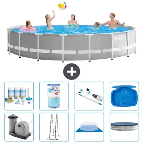 Piscina Fuori Terra - In Giro - 549x122 Cm - Grigio - Include Accessori Coordinati A2335 - Foto 1