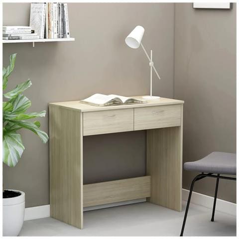 Lusso Casadino -  Scrivania Rovere Sonoma 80x40x75 Cm In Legno Multistrato - Foto 6