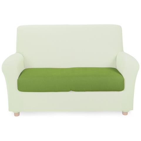 Copricuscino Melange In Cotone Colore Verde Misura 3 Posti - Foto 2