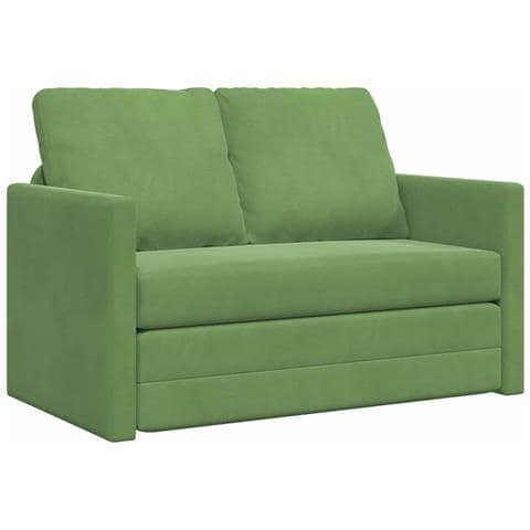 Divanetto Verde Chiaro Tessuto, Legno Divano per Due Divanetto - Foto 1