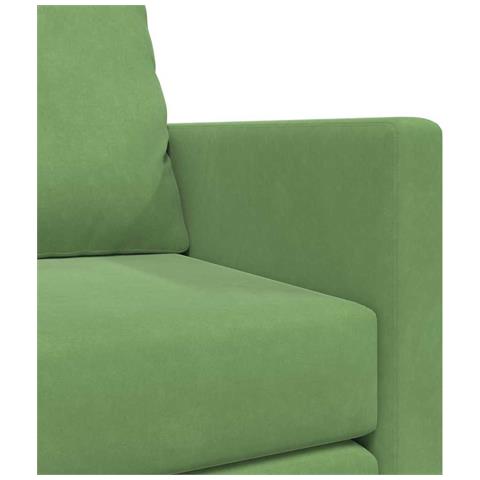 Divanetto Verde Chiaro Tessuto, Legno Divano per Due Divanetto - Foto 9