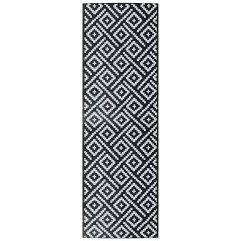 Tappeto da Esterno ARAKIL Bianco e Nero 80x250 cm PP - Foto 1