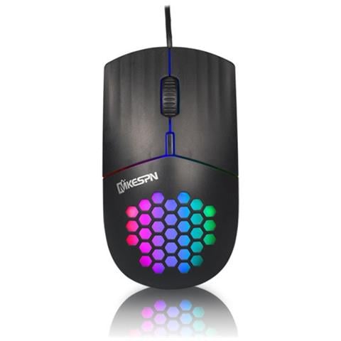 Mouse Ottico Cablato Rgb A 7 Colori Con Interfaccia Type-c Da 1,5 M Black - Foto 1