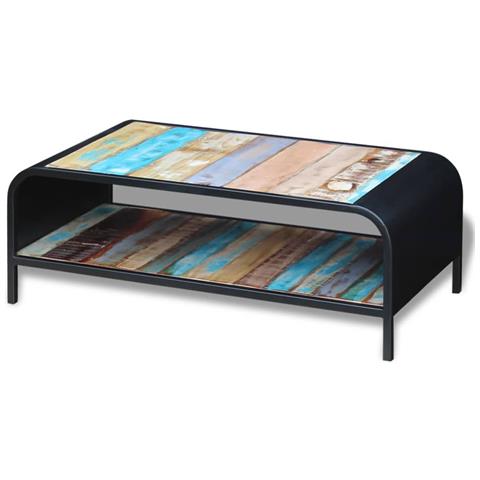 Tavolino Da Salotto In Legno Massello Di Recupero - Foto 2