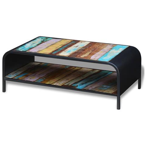 Tavolino Da Salotto In Legno Massello Di Recupero - Foto 1