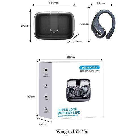 Auricolari Sportivi Impermeabili Con Display Digitale E Lunga Durata Della Batteria Pinkgold - Foto 2