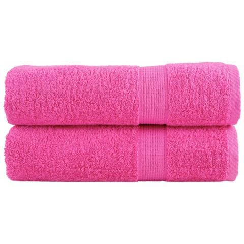 Asciugamani Premium SOLUND 2 pz Rosa 50x100 cm 600 g/m² - Foto 1