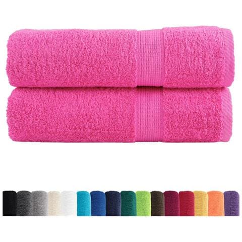 Asciugamani Premium SOLUND 2 pz Rosa 50x100 cm 600 g/m² - Foto 2