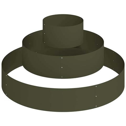 Vaso da giardino Oliver verde 120 x 120 x 20 cm Acciaio - Foto 1