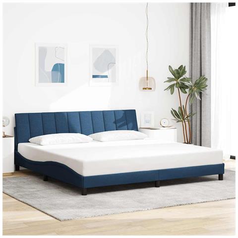 Giroletto senza Materasso Blu 200x200 cm in Tessuto - Foto 2