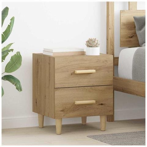 Armadietto per letto rovere artigianale 40 x 35 x 47,5 cm - Foto 2