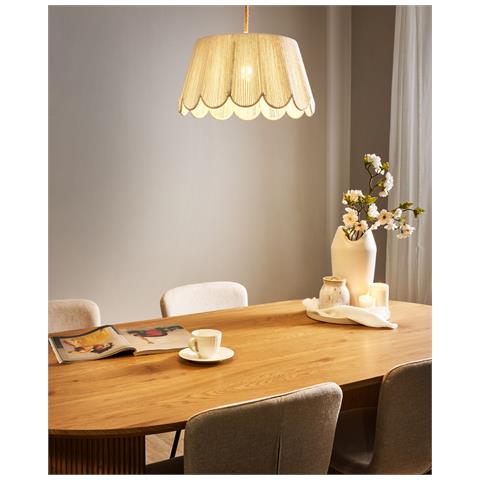 Lampadario Sebakwe Corda Di Carta Beige Chiaro - Foto 1