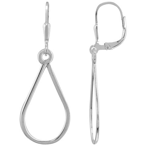 Orecchino Pendente A Goccia In Argento Sterling - Foto 1