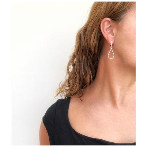 Orecchino Pendente A Goccia In Argento Sterling - Foto 2
