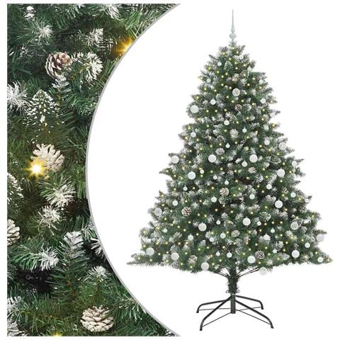 Albero di Natale artificiale con 300 LED Verde 210 cm - Foto 1