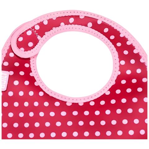 Set Di 2 Bavaglini In Neoprene Con Motivo A Pois E Chiusura In Scratch, Rosso - Foto 5