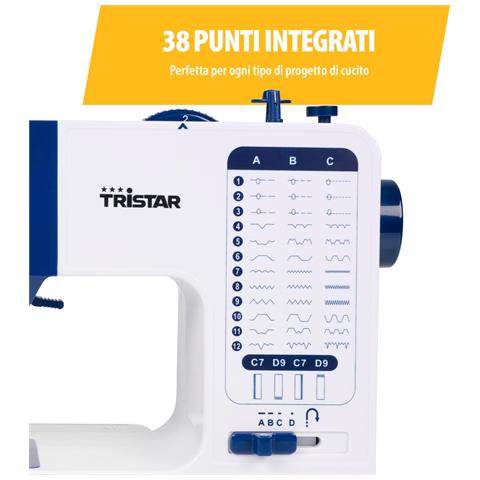 Macchina Da Cucire Con 38 Punti, Tavolo Estensibile, Braccio Libero, Luce Led, Infila-ago Automatico, Tagliafilo, Controllo Velocità, Compatta E Facile - Foto 2