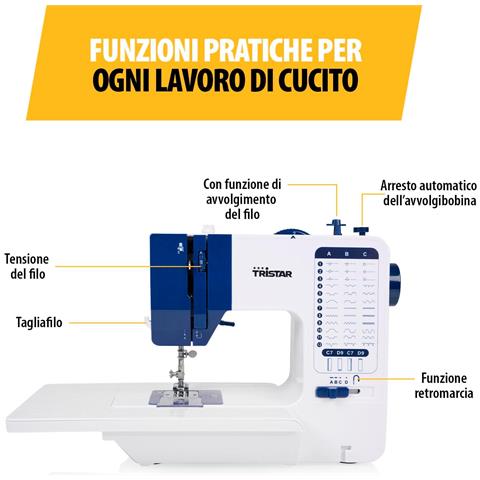 Macchina Da Cucire Con 38 Punti, Tavolo Estensibile, Braccio Libero, Luce Led, Infila-ago Automatico, Tagliafilo, Controllo Velocità, Compatta E Facile - Foto 5
