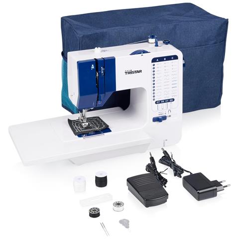 Macchina Da Cucire Con 38 Punti, Tavolo Estensibile, Braccio Libero, Luce Led, Infila-ago Automatico, Tagliafilo, Controllo Velocità, Compatta E Facile - Foto 1