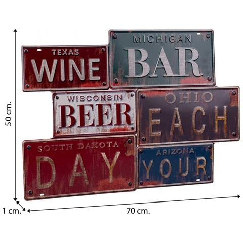 Targa In Metallo Colorato 50x70x1h - Foto 8