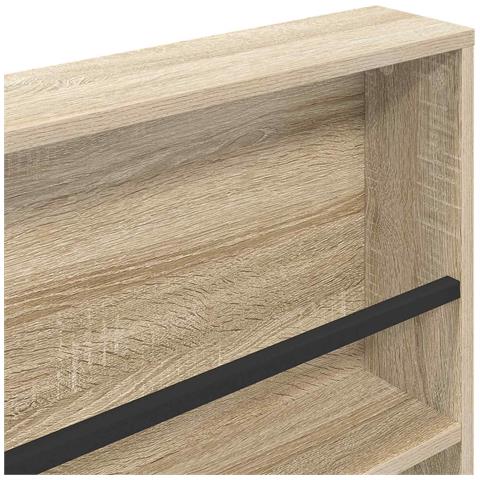 Scaffale per riviste 2 pcs Rovere Sonoma 60 x 12 x 70 cm - Foto 9