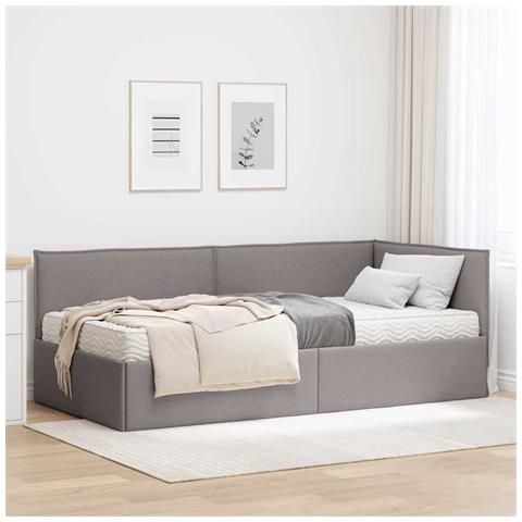 Struttura Letto Angolare con Materasso 2 pcs Talpa Velluto - Foto 2