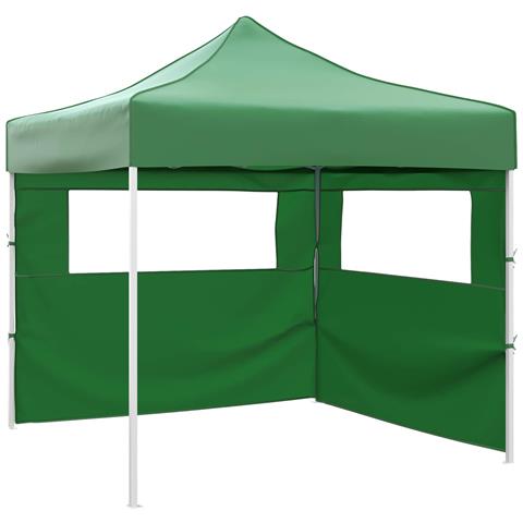 Tenda Party Verde 292 x 292 x 315 cm Tessuto Oxford - Foto 1