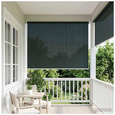 Tenda a Rullo Esterno Blocco UV 90% Verde Scuro 140 x 140 cm - Foto 2