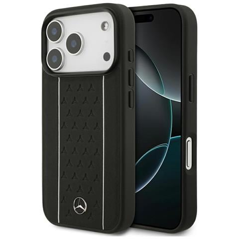 Custodia Per Iphone 17 Pro In Pelle Nera Mercedes - Foto 2