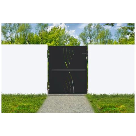 Cancello in acciaio nero opaco 1m NALI VELETA H. 120cm - Foto 1