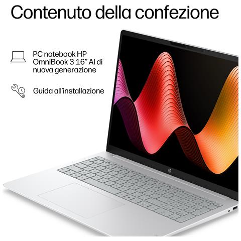 E4EW9EA laptop Copilot+ PC Computer portatile 40,6 cm (16") 2K 24 GB DDR5-SDRAM 512 GB SSD Wi-Fi 6 (802.11ax) Windows 11 Home Grigio, Argento - Foto 12