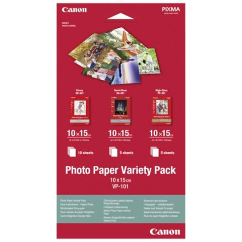 Vp-101 Carta Fotografica 10x15 Variety Pack Gp-501 10fg. / Pp-201 5f - Foto 2