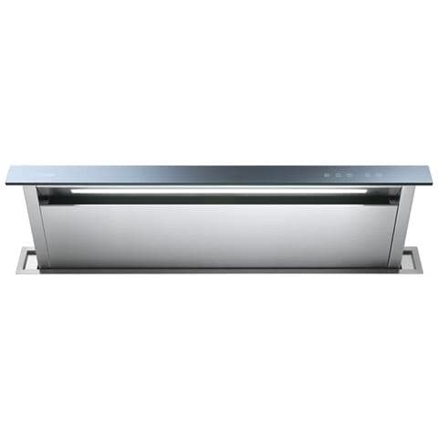 Cappa Aspirante 2451 120 ad Inserimento 120 cm Colore Acciaio Spazzolato / Vetro Nero - Foto 8