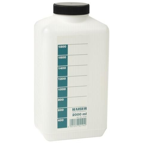 Bottiglia Chimica con Tappo a Vite e Campo Etichetta Bianco Polietilene 2000 ml 4194 - Foto 1