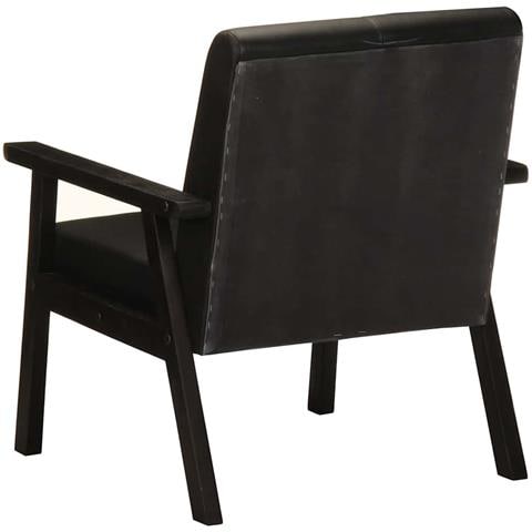 Poltrona Nera In Vera Pelle - Foto 9