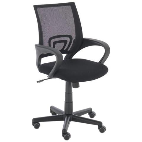 Sedia Ufficio Genius in Rete Traspirante I Sedia Pc Ergonomica Girevole Regolabile I Sedia Studio Imbottita con Braccioli e Ruote I Carico Max 120 kg Nero - Foto 5
