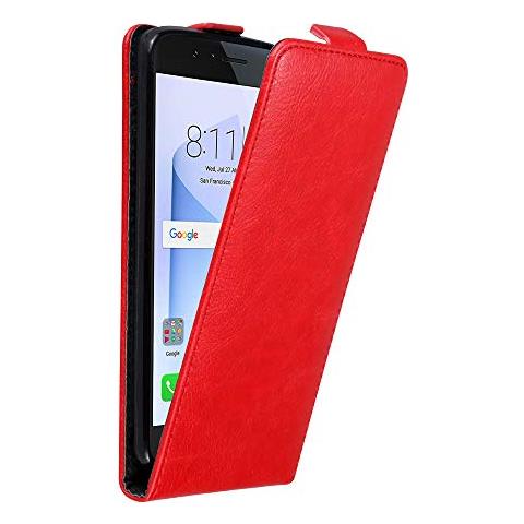Custodia Compatibile Con Honor 8 In Rosso Mela - Coperchio Protettivo In Design Flip Con Chiusura Magnetica - Foto 1