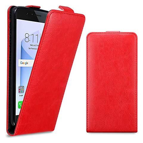 Custodia Compatibile Con Honor 8 In Rosso Mela - Coperchio Protettivo In Design Flip Con Chiusura Magnetica - Foto 2